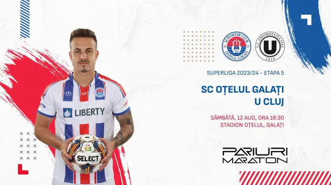 Oțelul Galați vs U.Cluj | România - SUPERLIGA | 12 august 2023